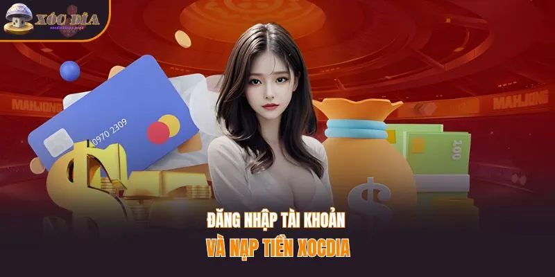 Đăng nhập tài khoản và nạp tiền Xocdia